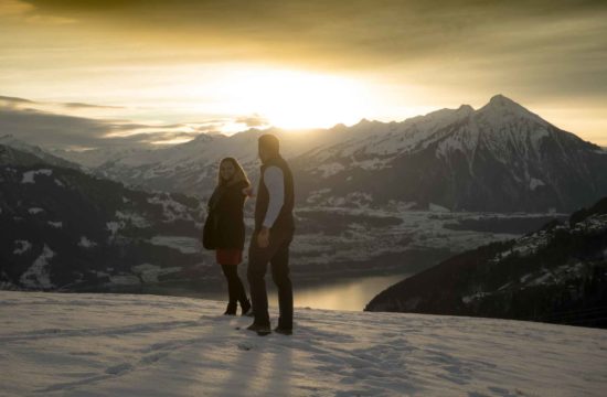 Romantic photo shoot in the Swiss Alps