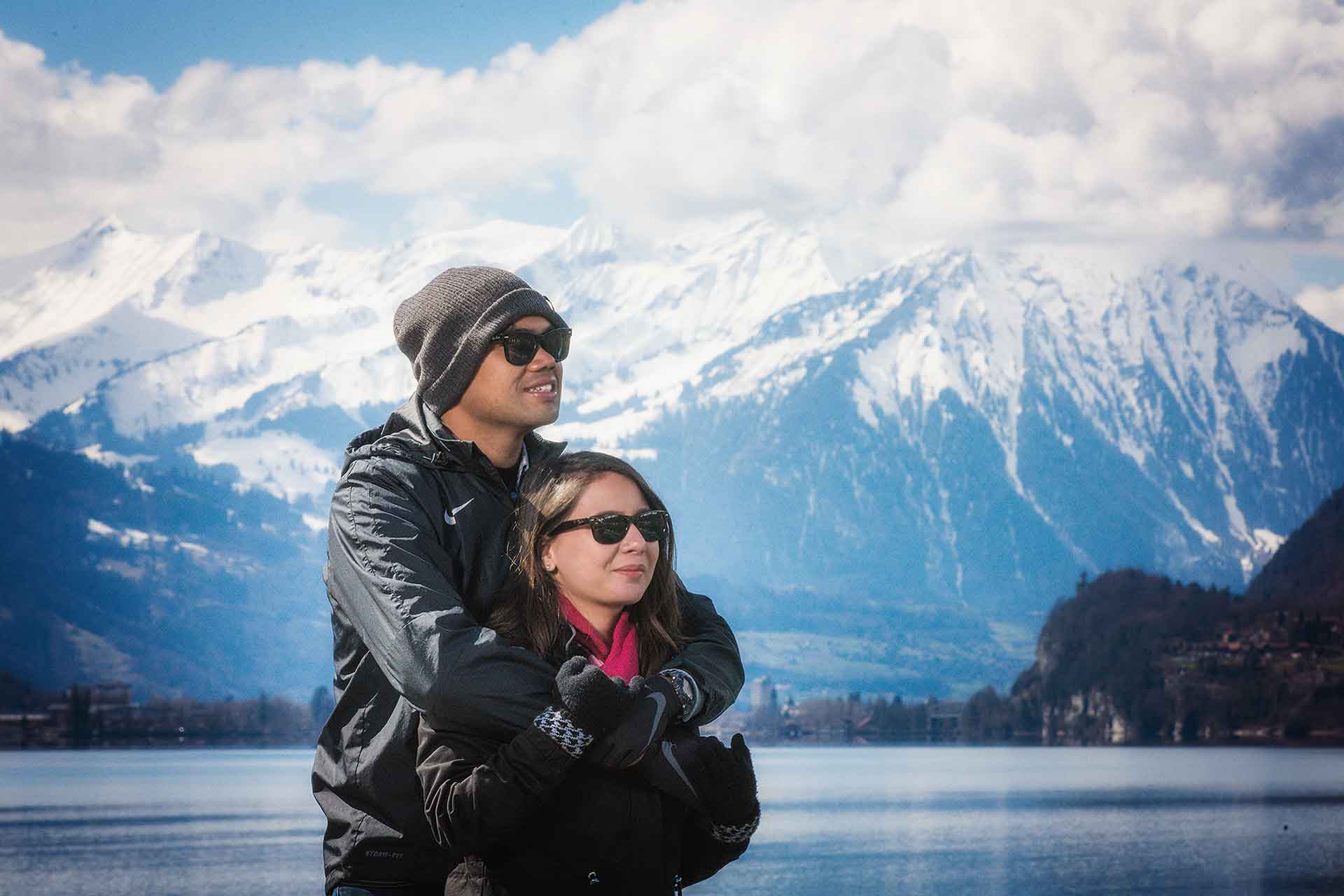 Couple photo shoot in the Swiss Alps
