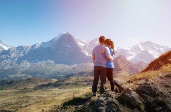 Surprise Engagement Männlichen Wengen Swiss Alps