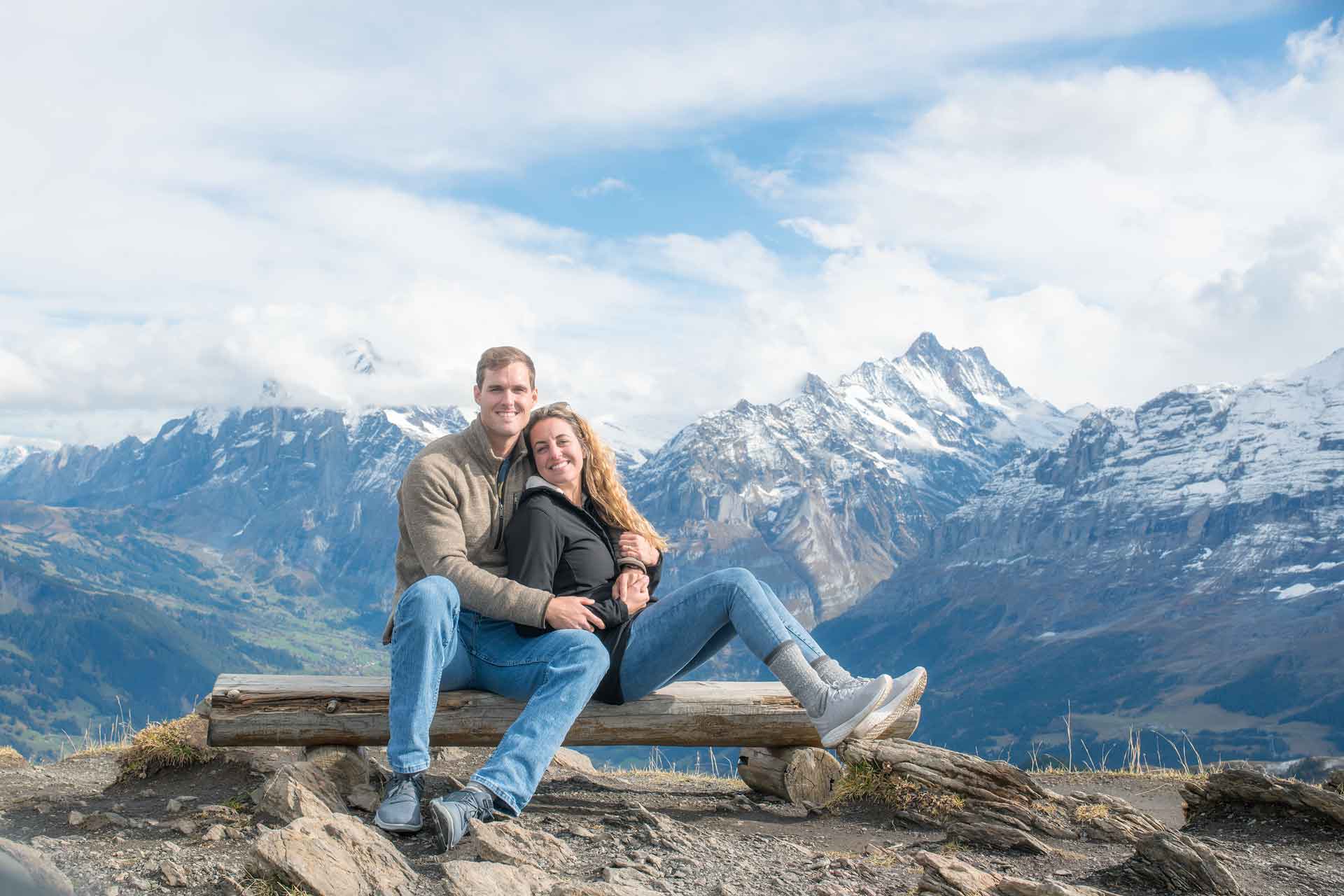 Engagement photo shoot in the Swiss Alps
