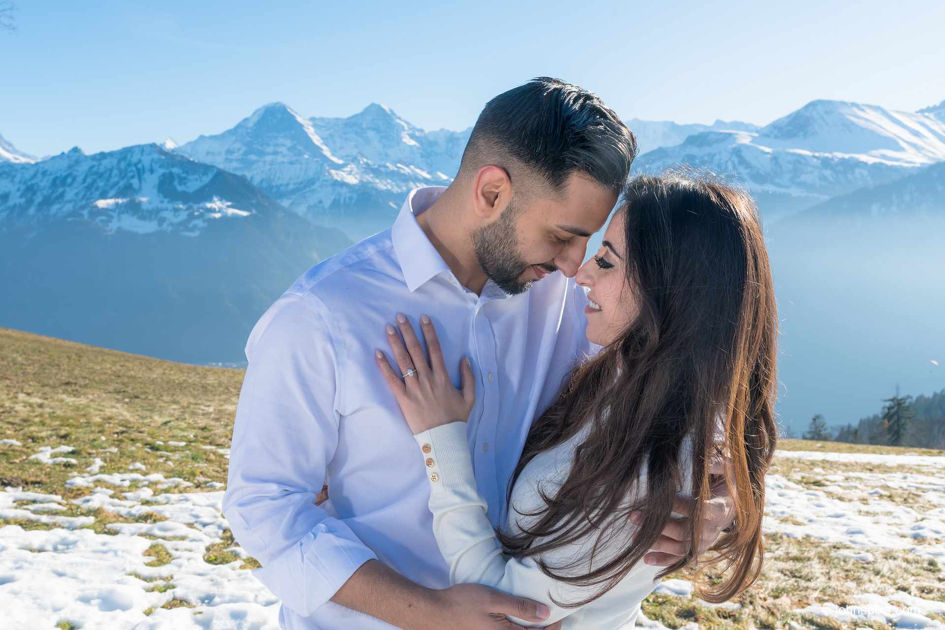 Engagement photo shoot near Interlaken