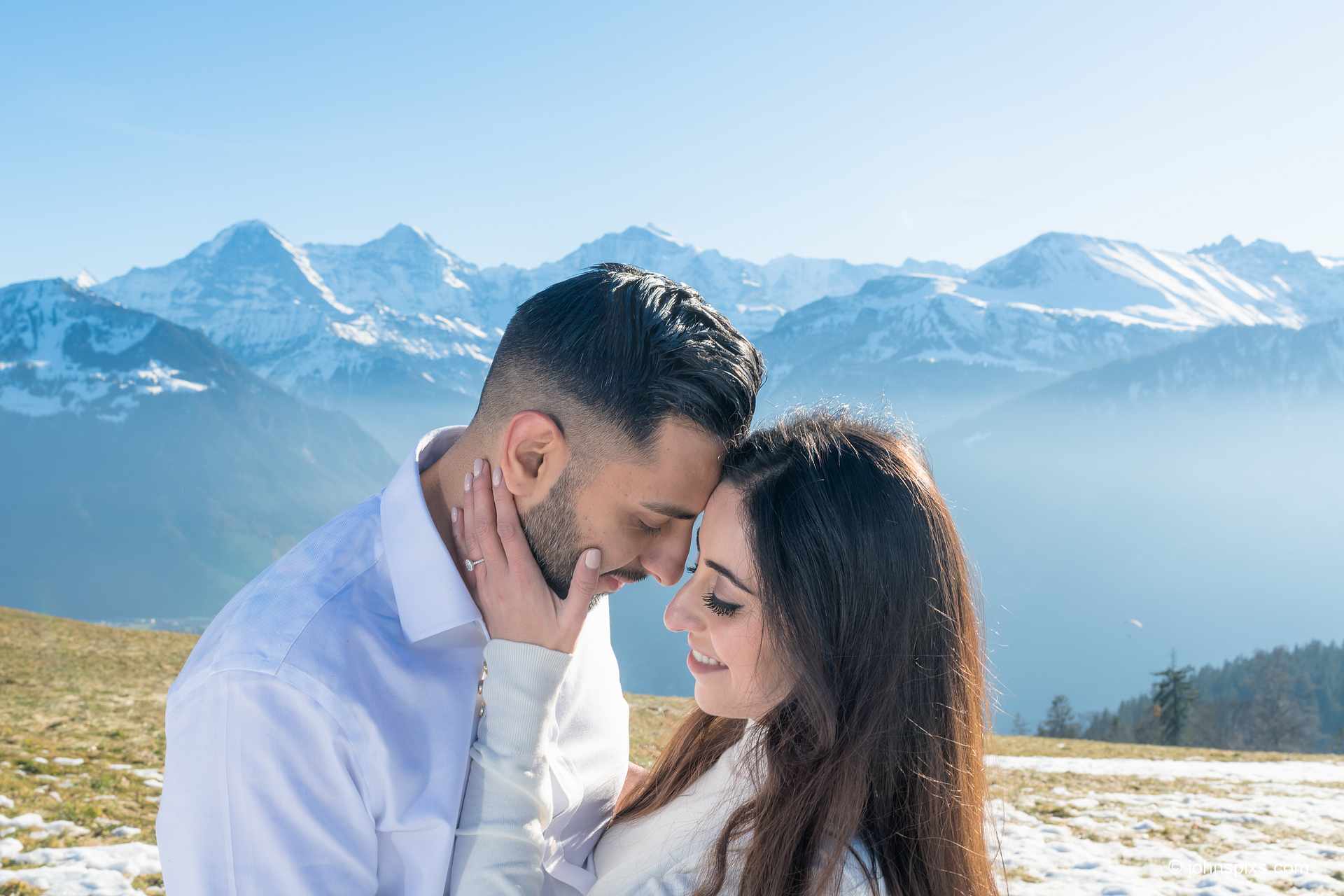 Engagement photo shoot near Interlaken