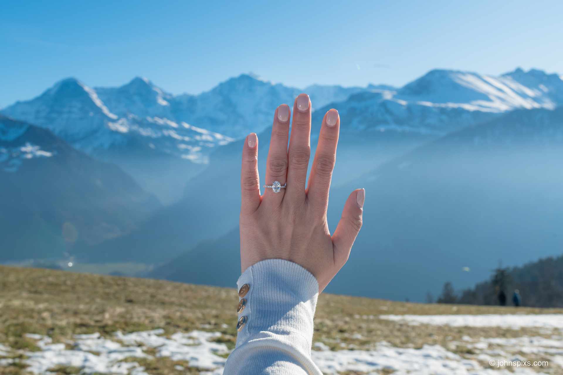 Engagement photo shoot near Interlaken