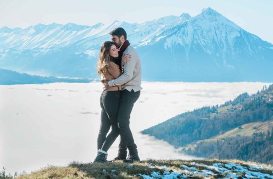 Interlaken photographer john wisdom surprise engagement swiss alps