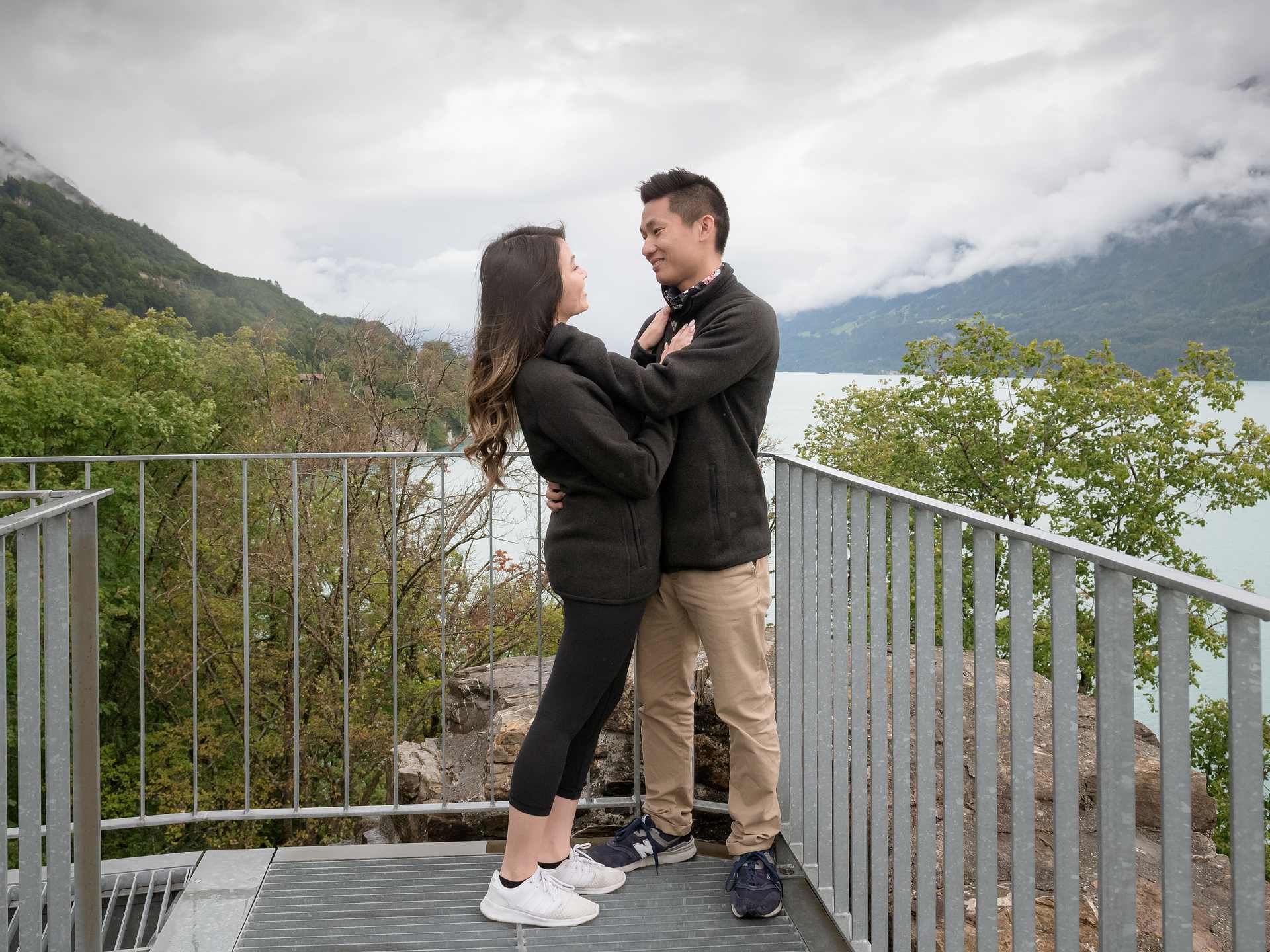 Surprise engagement near Interlaken