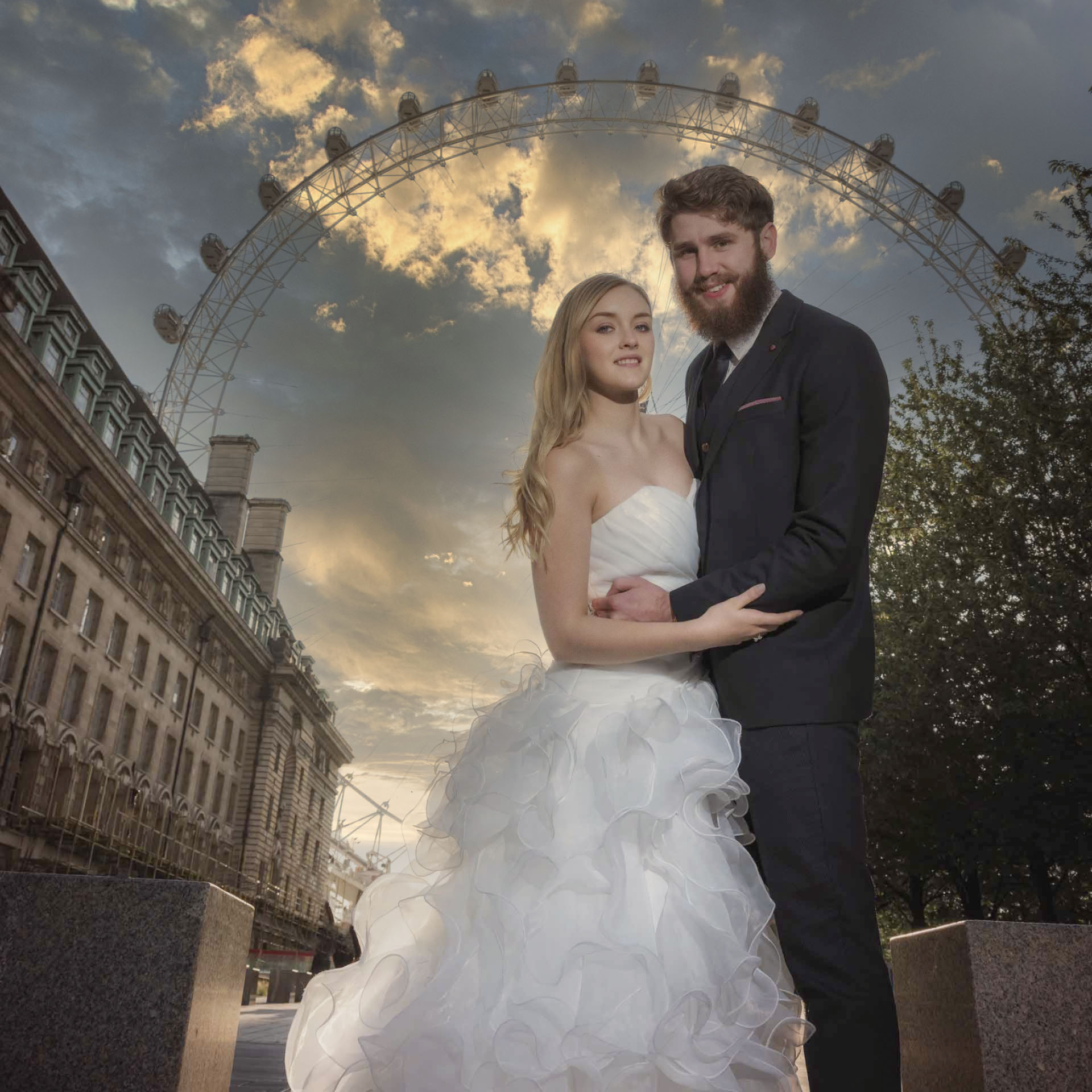 Wedding photos at the London Eye