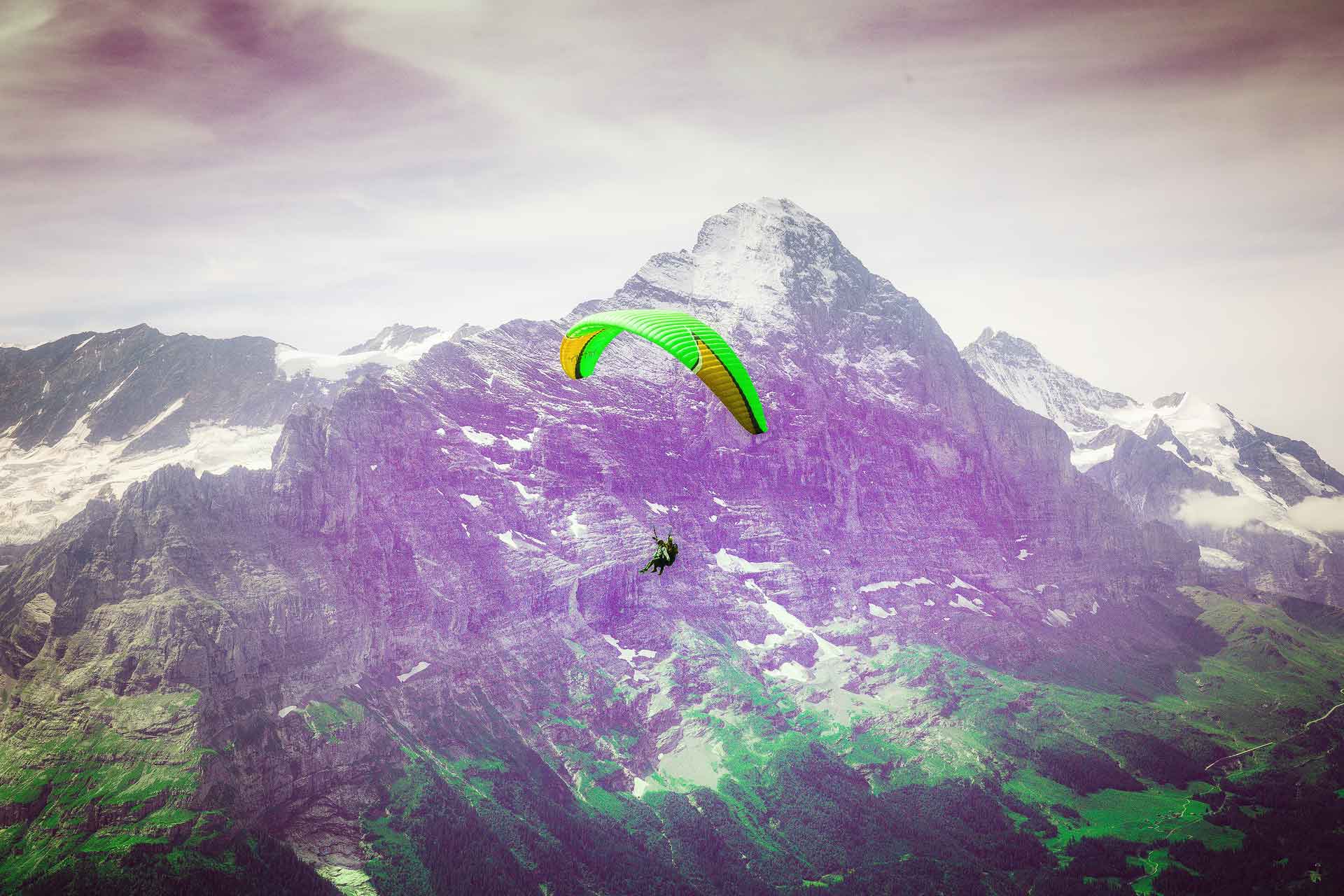 Crash landing on you Switzerland filming locations - Paragliding