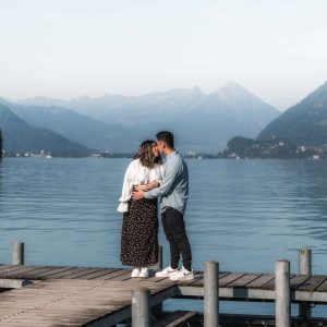 Surprise marriage proposal in Iseltwald, Switzerland