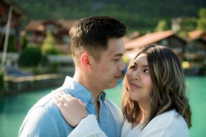 Surprise marriage proposal in Iseltwald, Switzerland