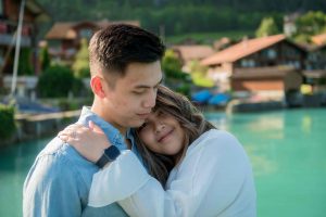 Surprise marriage proposal in Iseltwald, Switzerland