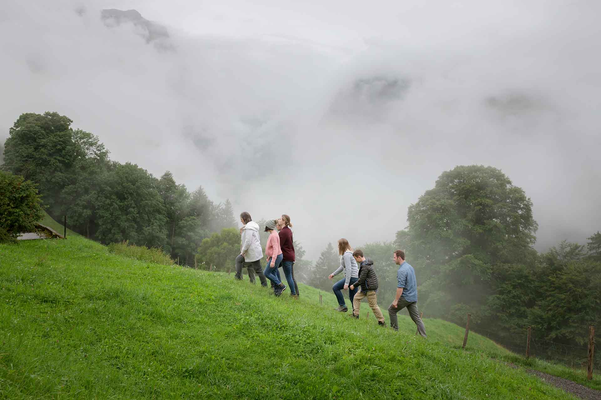 Family photo shoot in Wengen