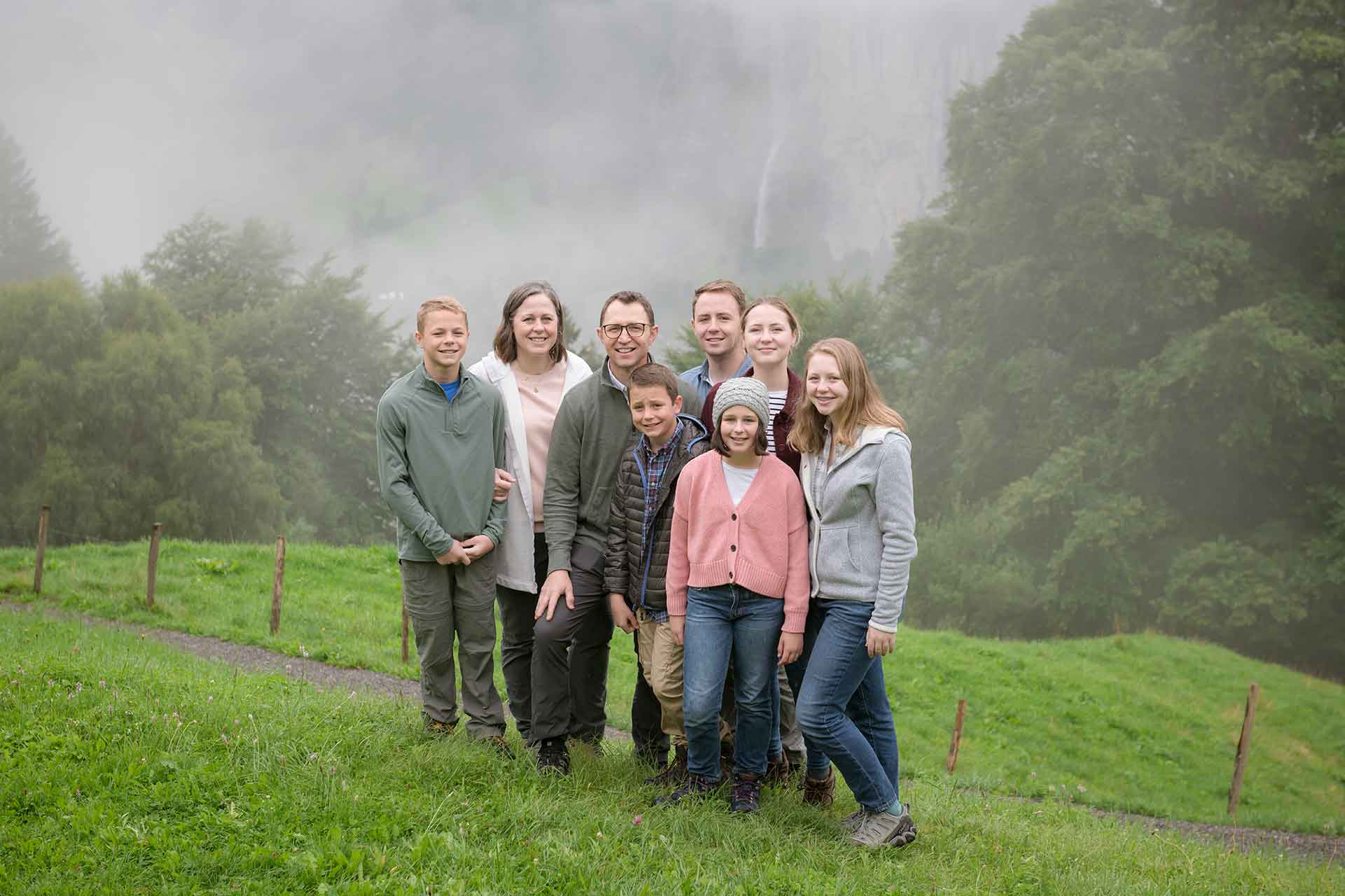 Family photo shoot in Wengen