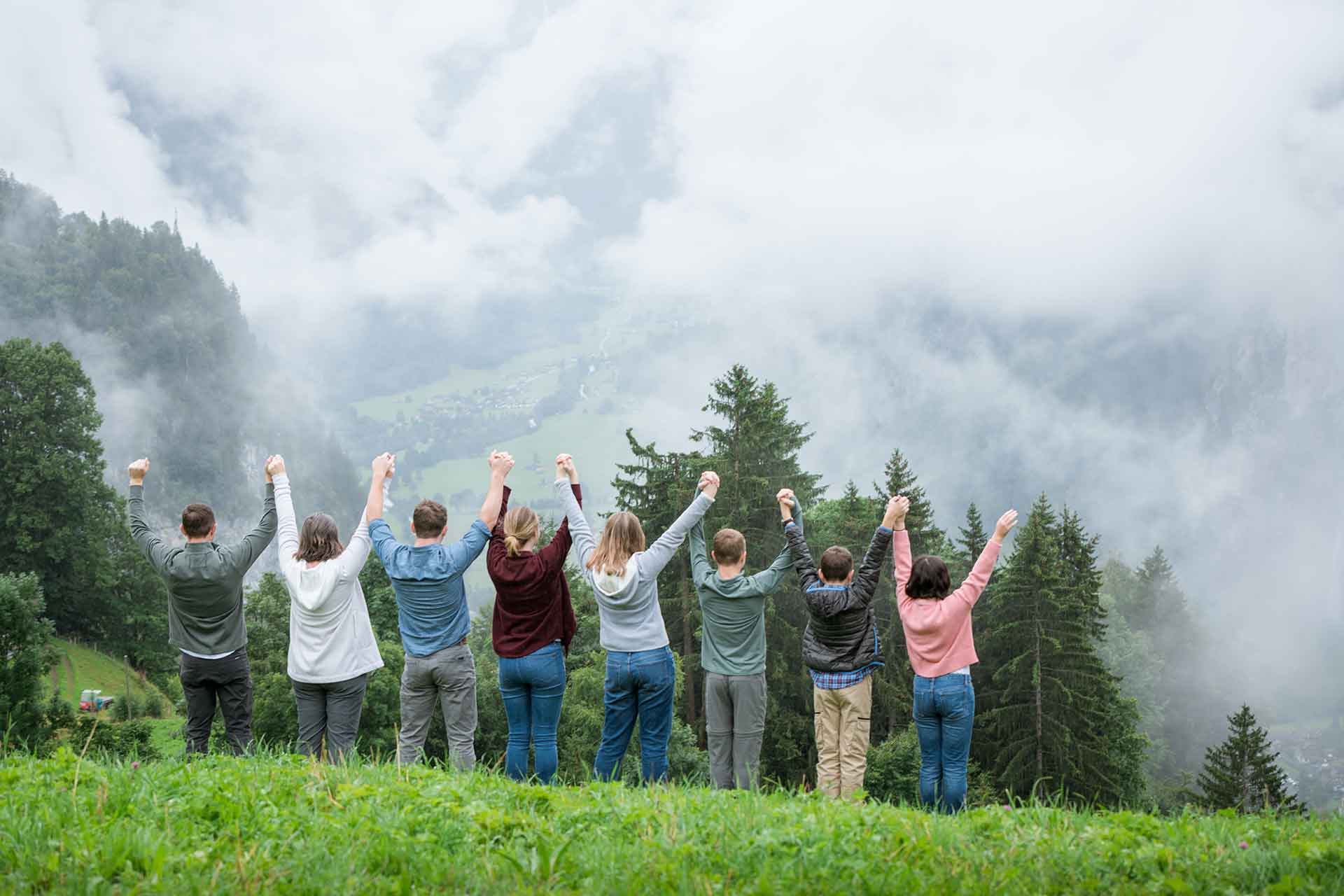 Family photo shoot in Wengen