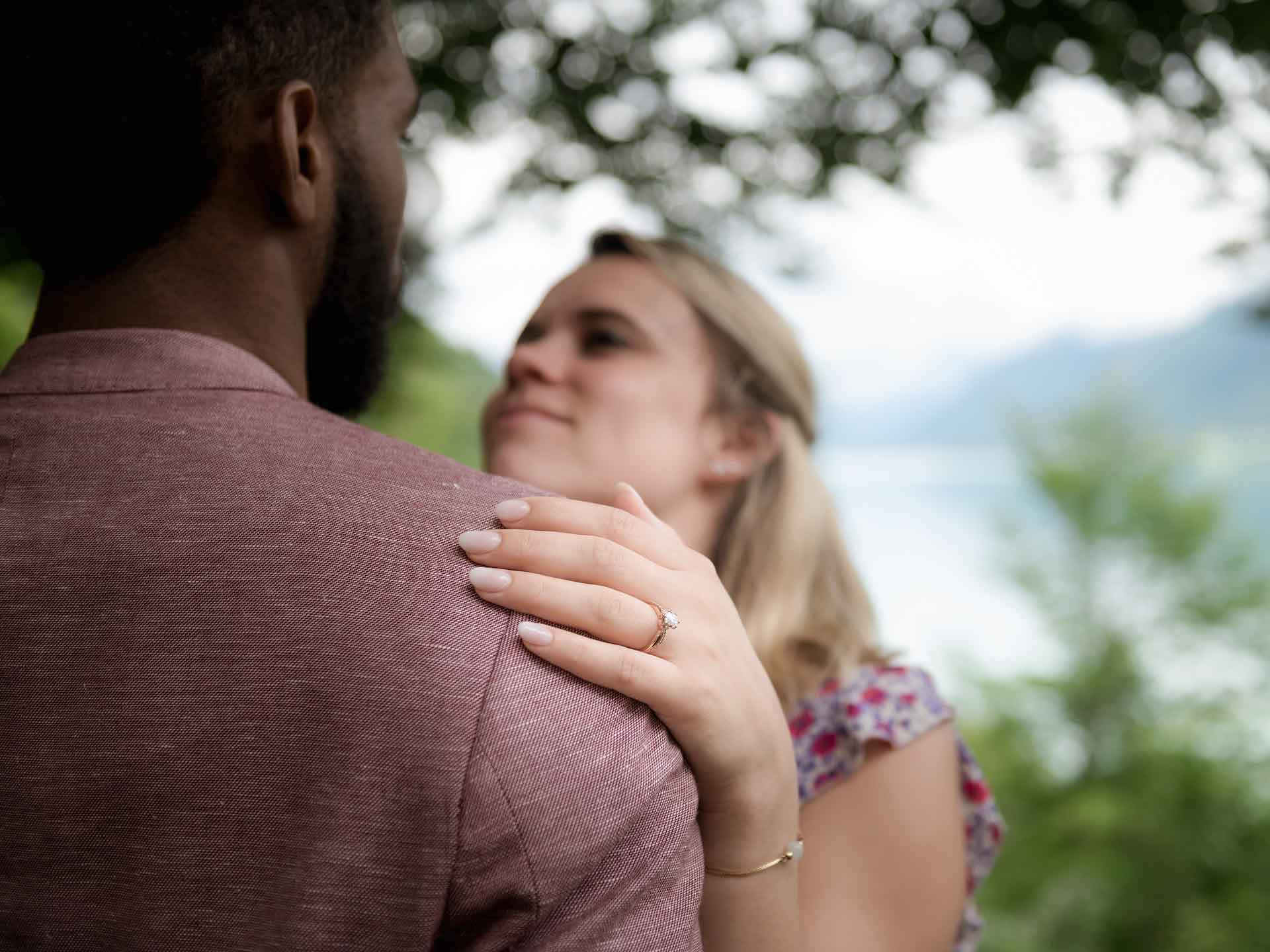 Wedding proposal in Giessbach