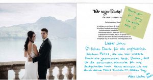 After Wedding thank you card