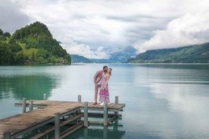 Couples photo shoot in Iseltwald, Switzerland