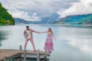 Couples photo shoot in Iseltwald, Switzerland