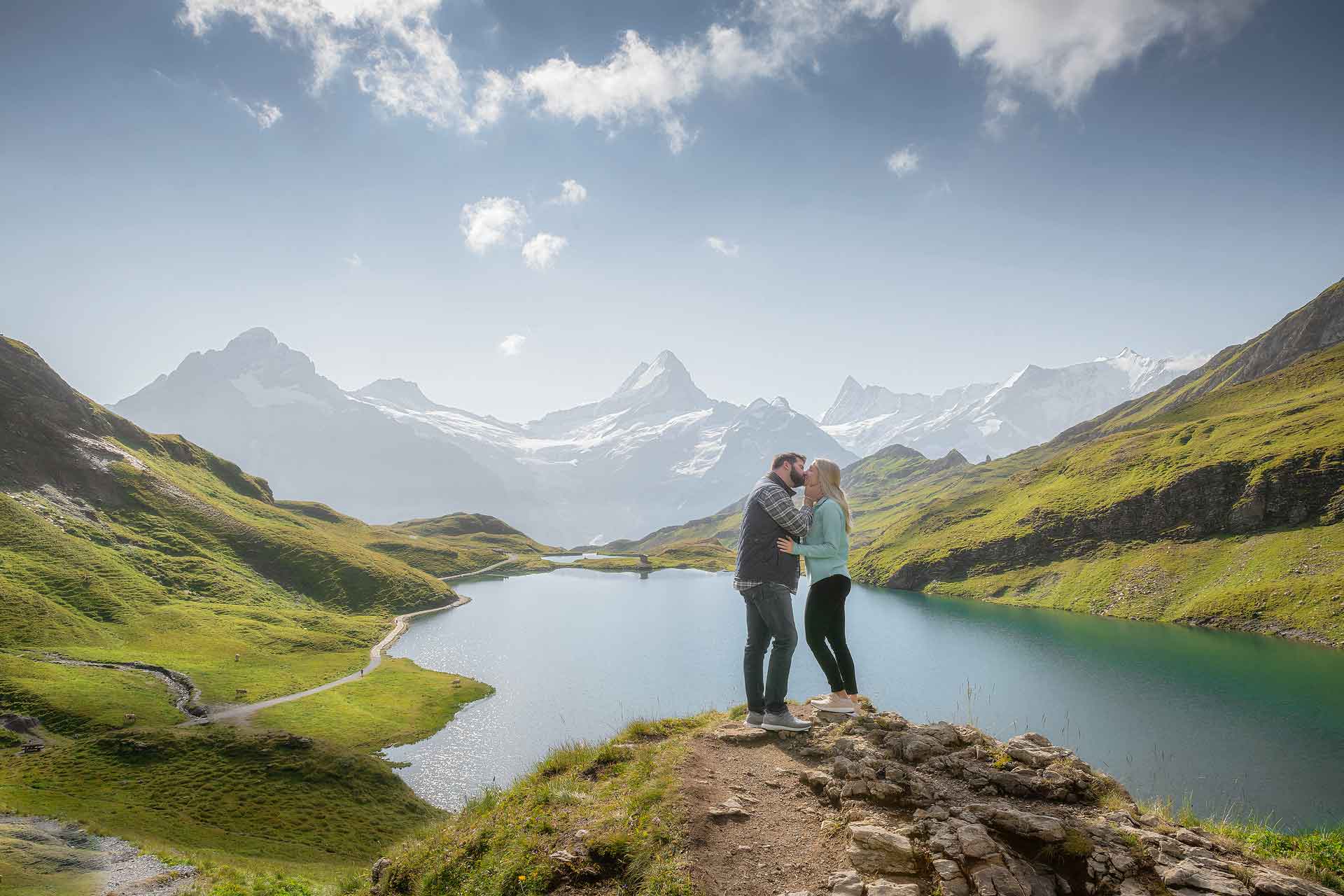 surprise engagement at Bachalpsee Lake