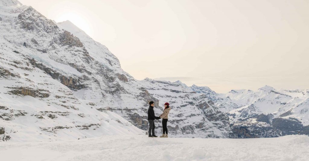 Photo shoot in the snow near Interlaken, Switzerland. 