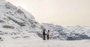 Photo shoot in the snow near Interlaken, Switzerland.