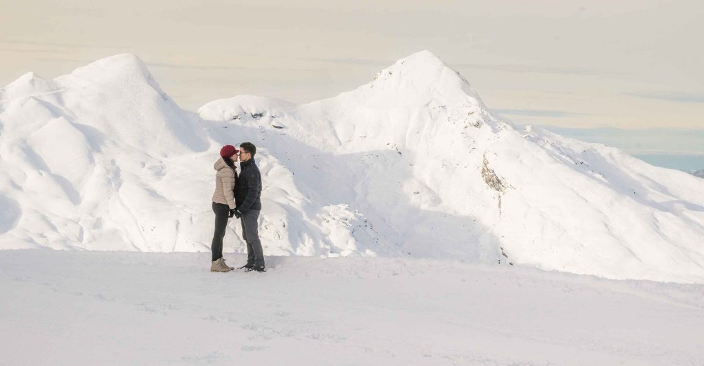 Photo shoot in the snow near Interlaken, Switzerland. 