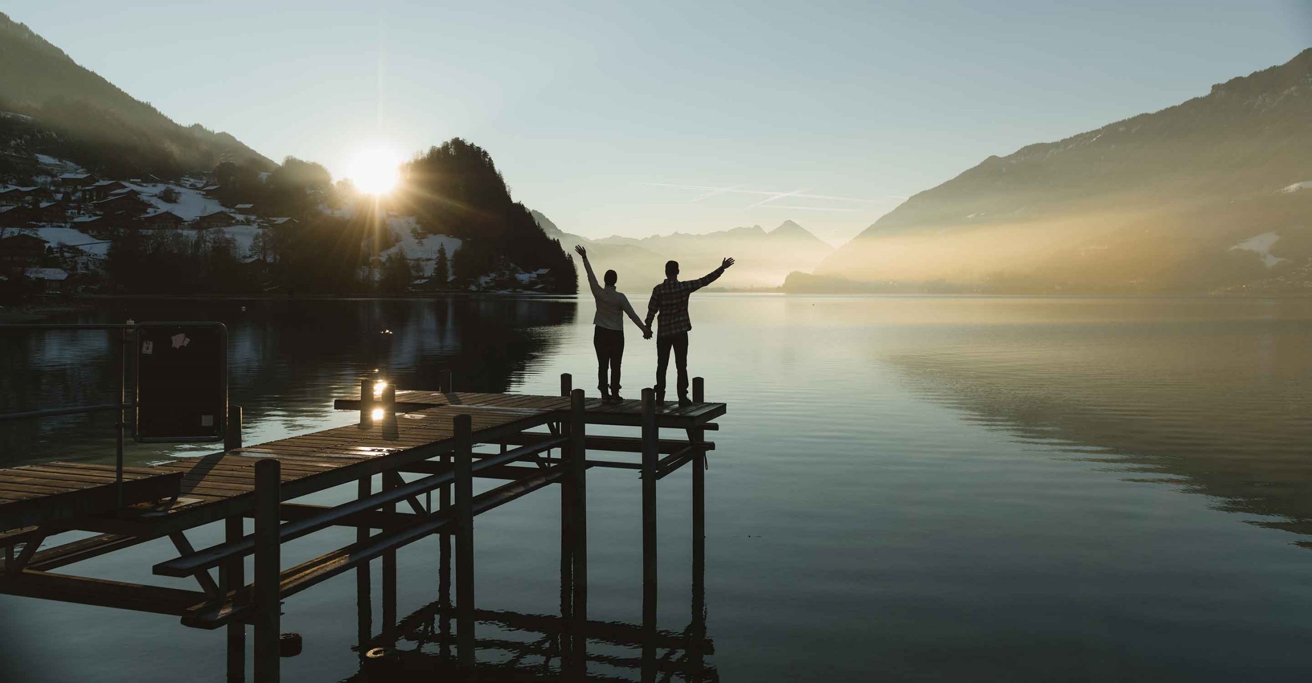 Couples photo shoot in Iseltwald, Switzerland with Interlaken photographer John Wisdom