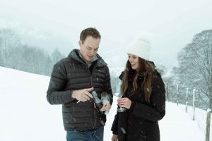 Marriage proposal in Lauterbrunnen. Photographer John Wisdom