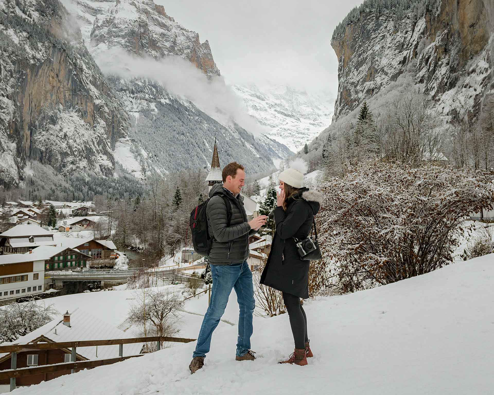 Marriage proposal in Lauterbrunnen