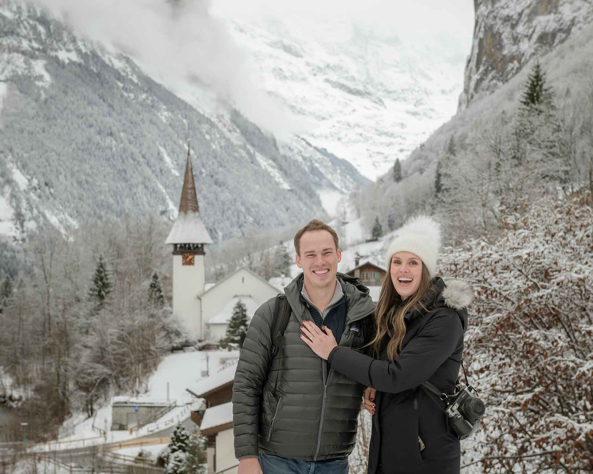 Marriage proposal in Lauterbrunnen