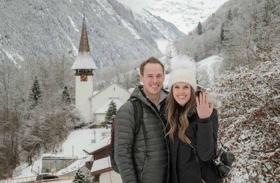 Marriage proposal in Lauterbrunnen