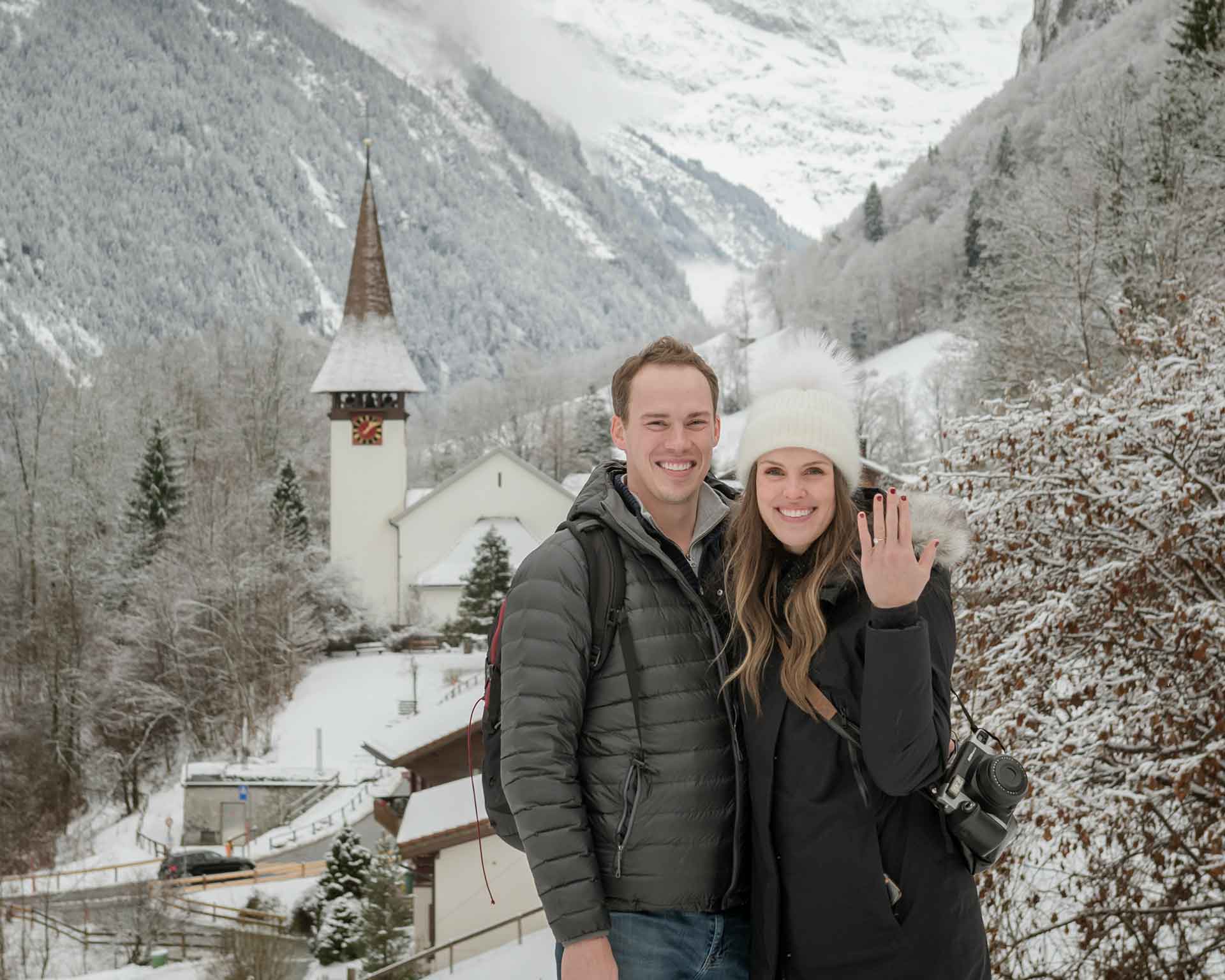 Marriage proposal in Lauterbrunnen