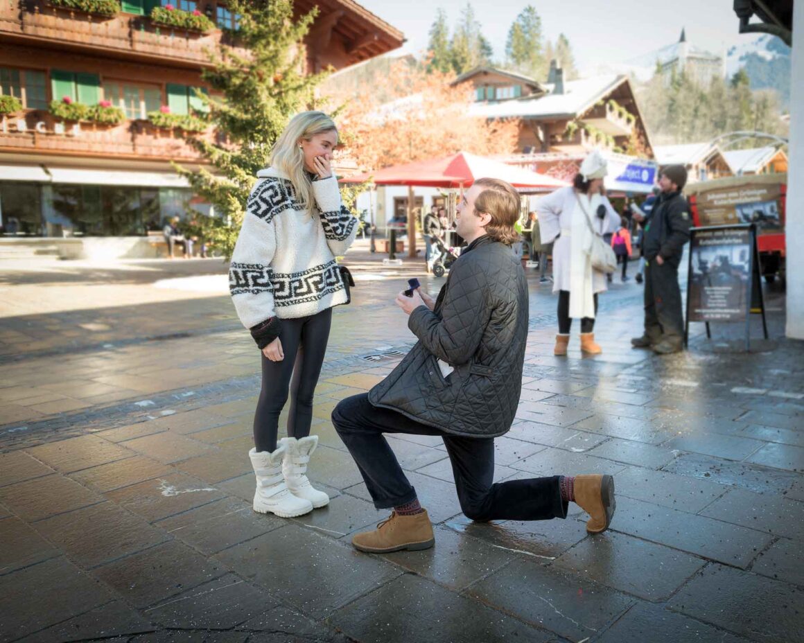 Gstaad Photographer for a Surprise Engagement