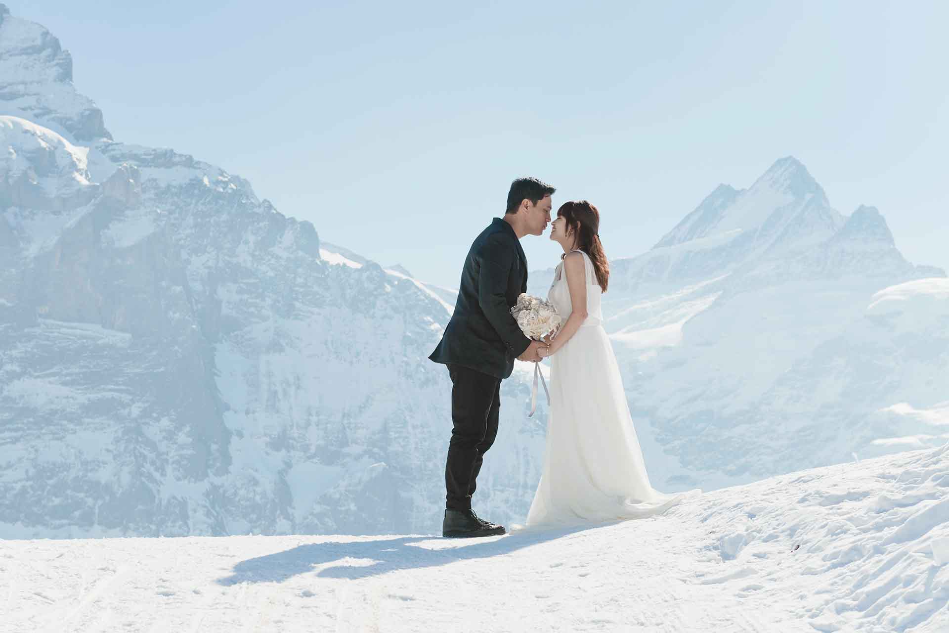 Pre wedding photo shoot above Grindelwald