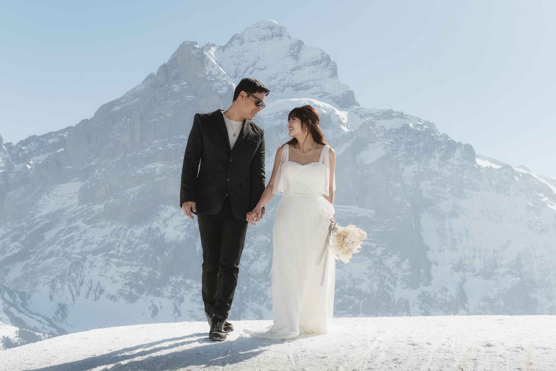 Pre wedding photo shoot above Grindelwald