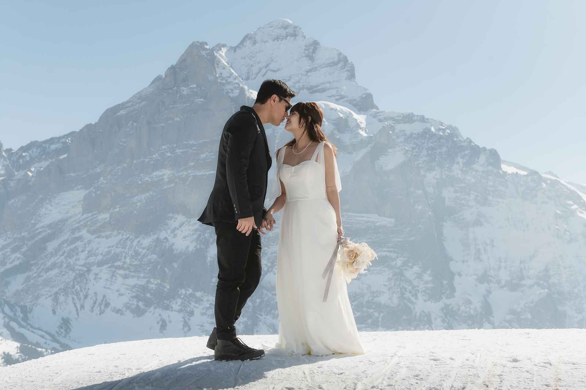 Pre wedding photo shoot above Grindelwald