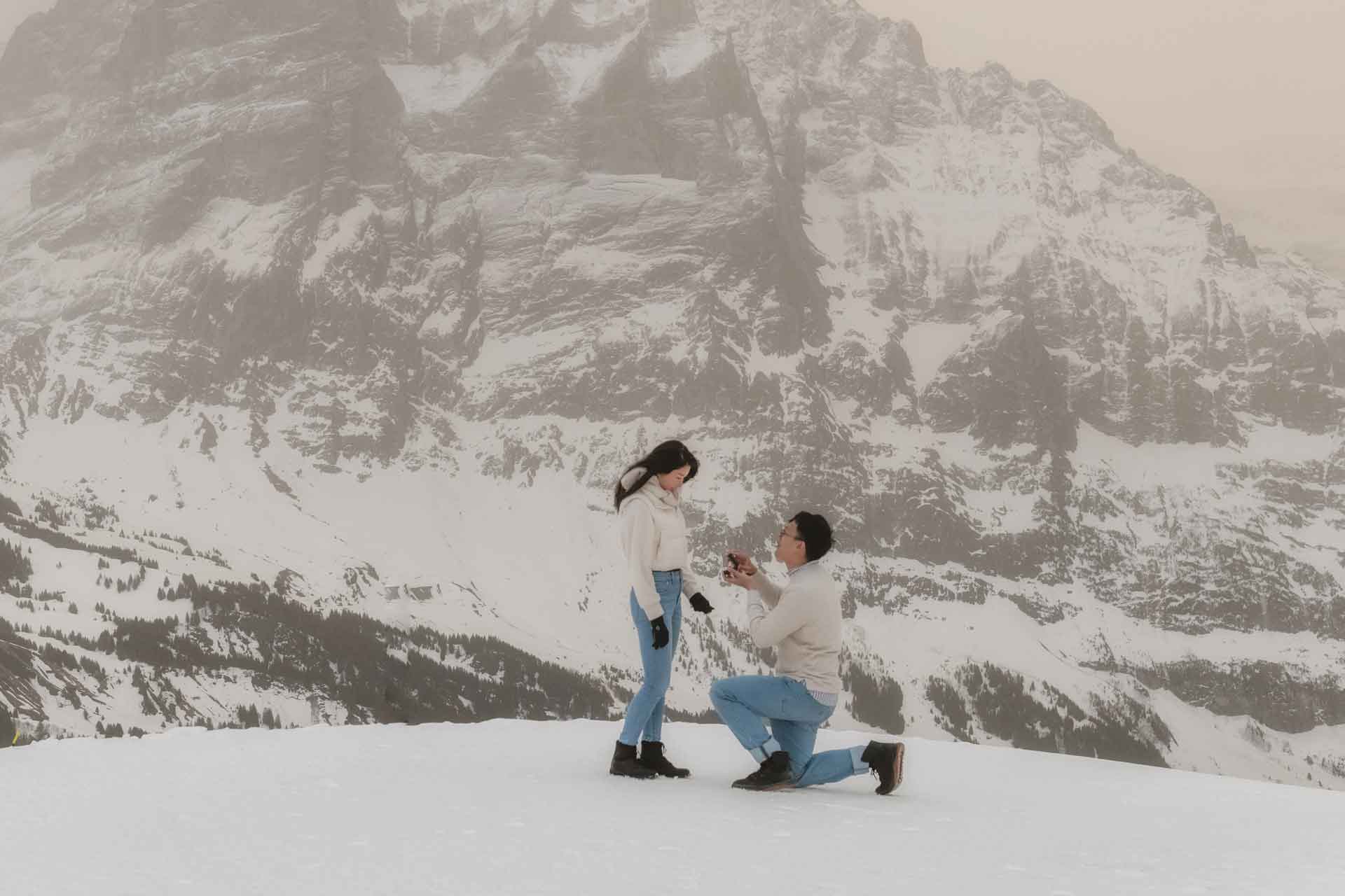 Surprise engagement in Grindelwald
