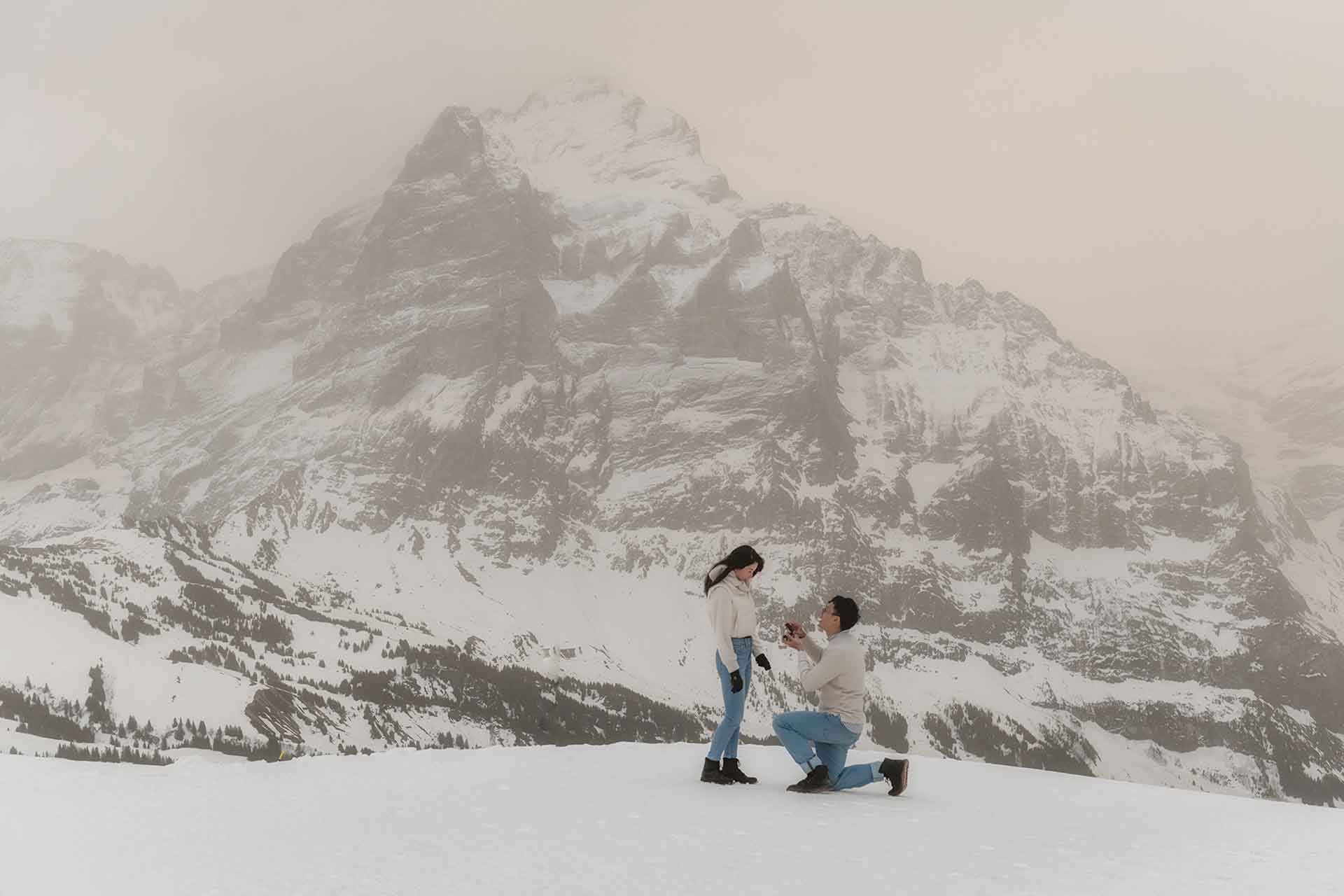 Surprise engagement in Grindelwald