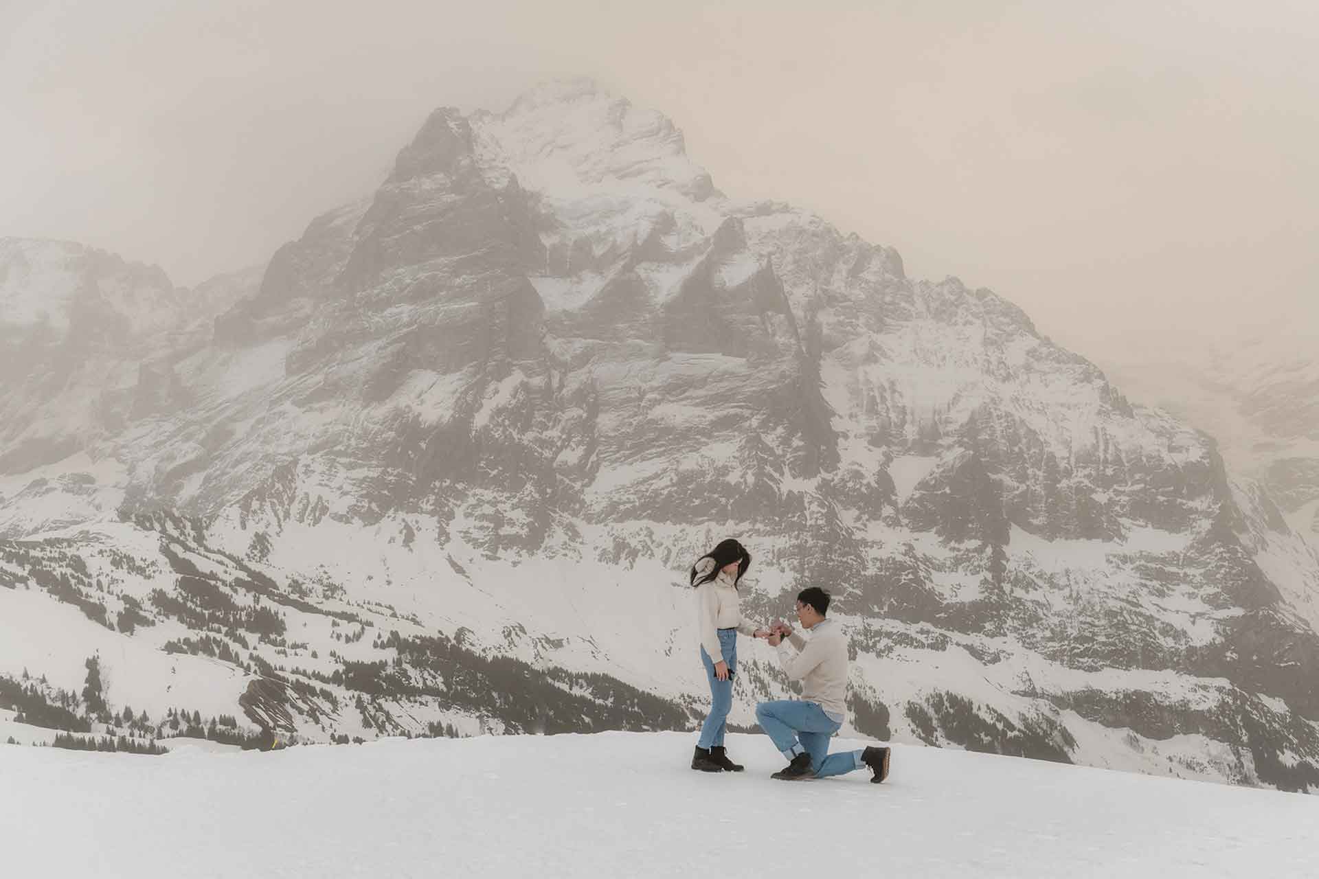 Surprise engagement in Grindelwald