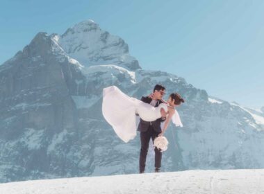 Pre wedding photo shoot above Grindelwald