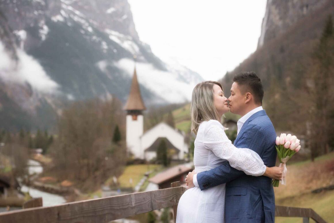 Honeymoon photo shoot in Lauterbrunnen