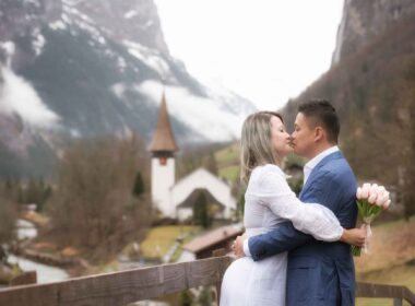 Honeymoon photo shoot in Lauterbrunnen