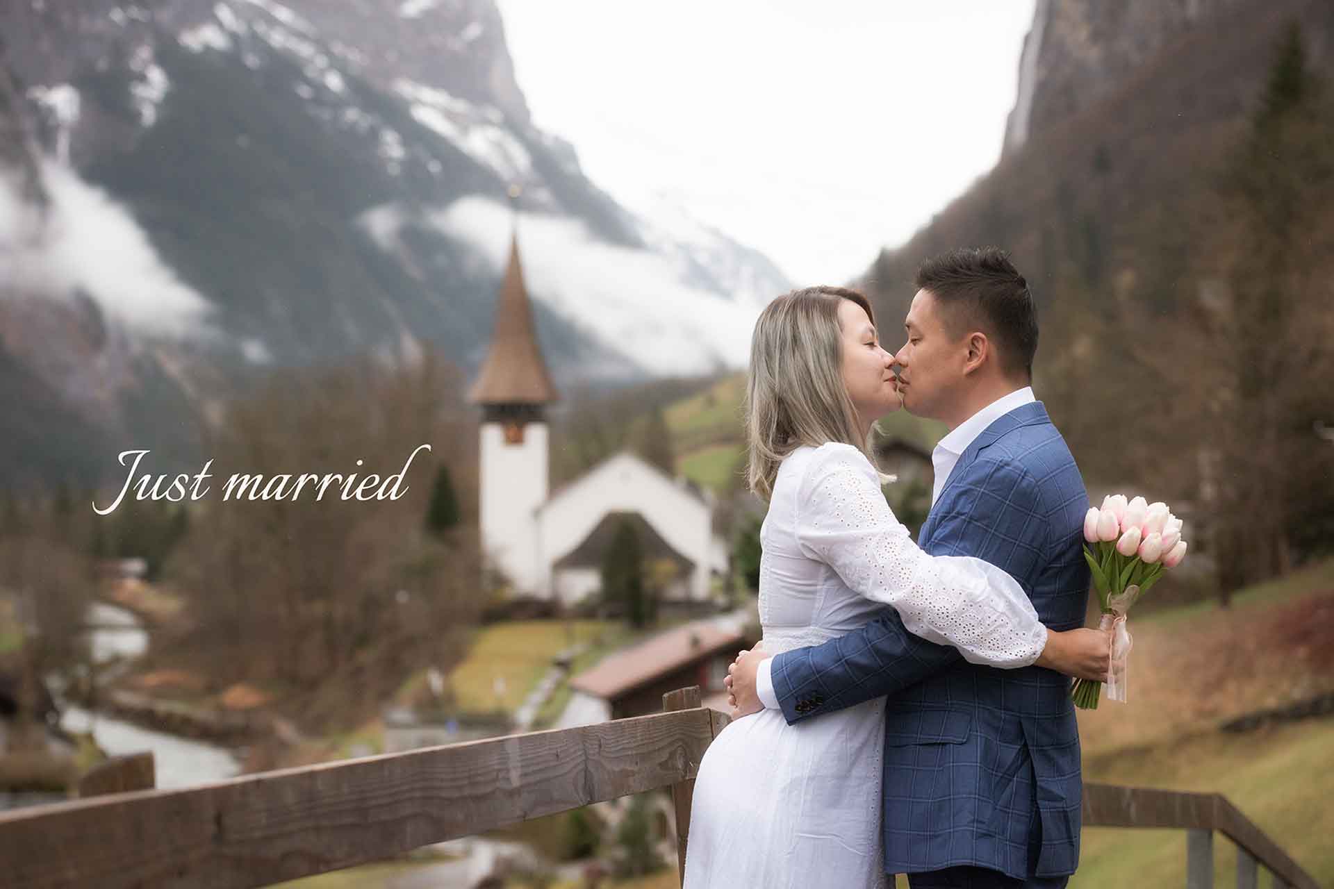 Honeymoon photo shoot in Lauterbrunnen