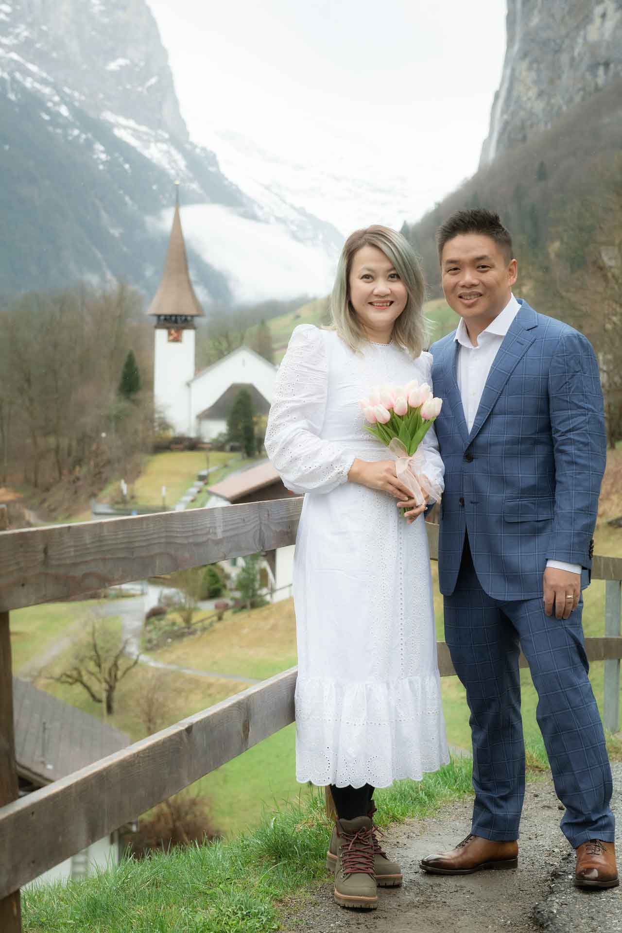 Honeymoon photo shoot in Lauterbrunnen