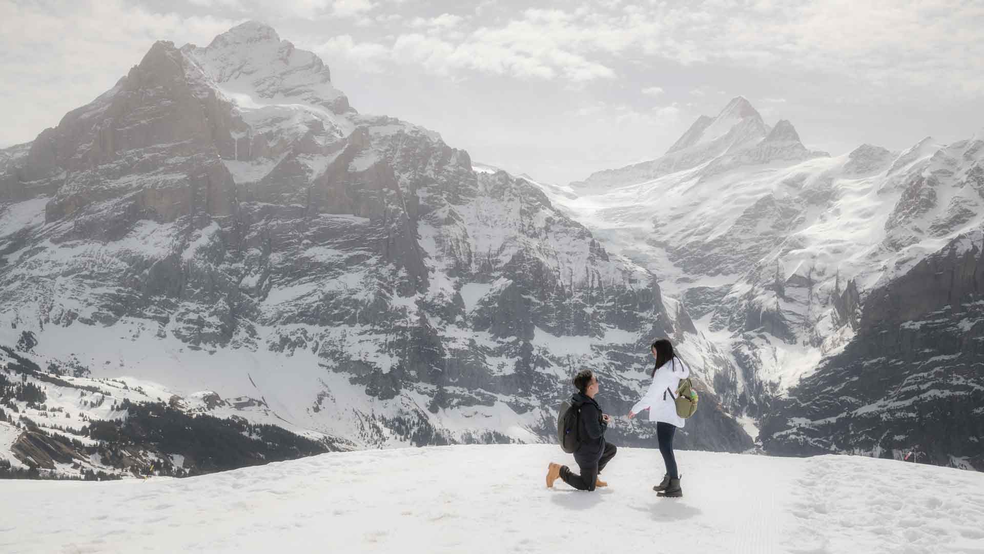 Surprise engagement in Grindelwald