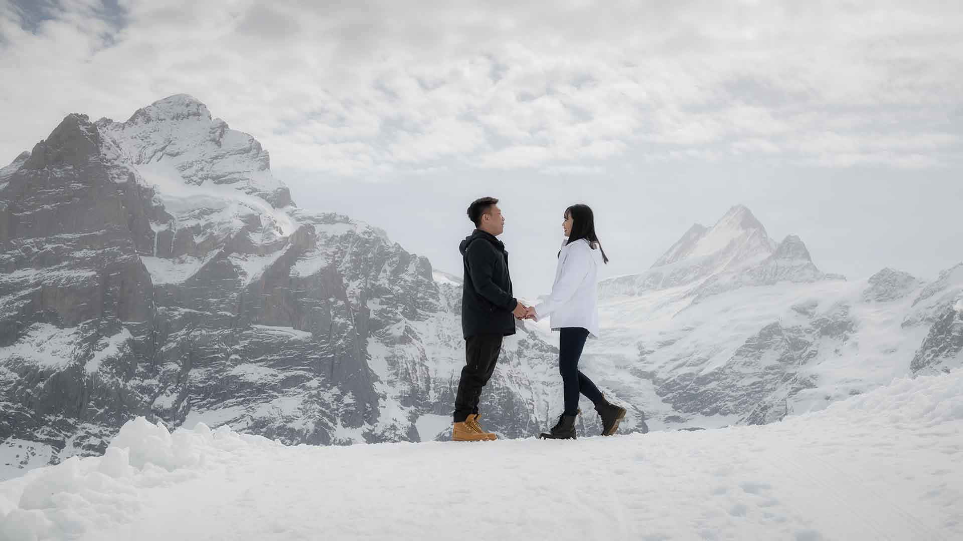 Surprise engagement in Grindelwald