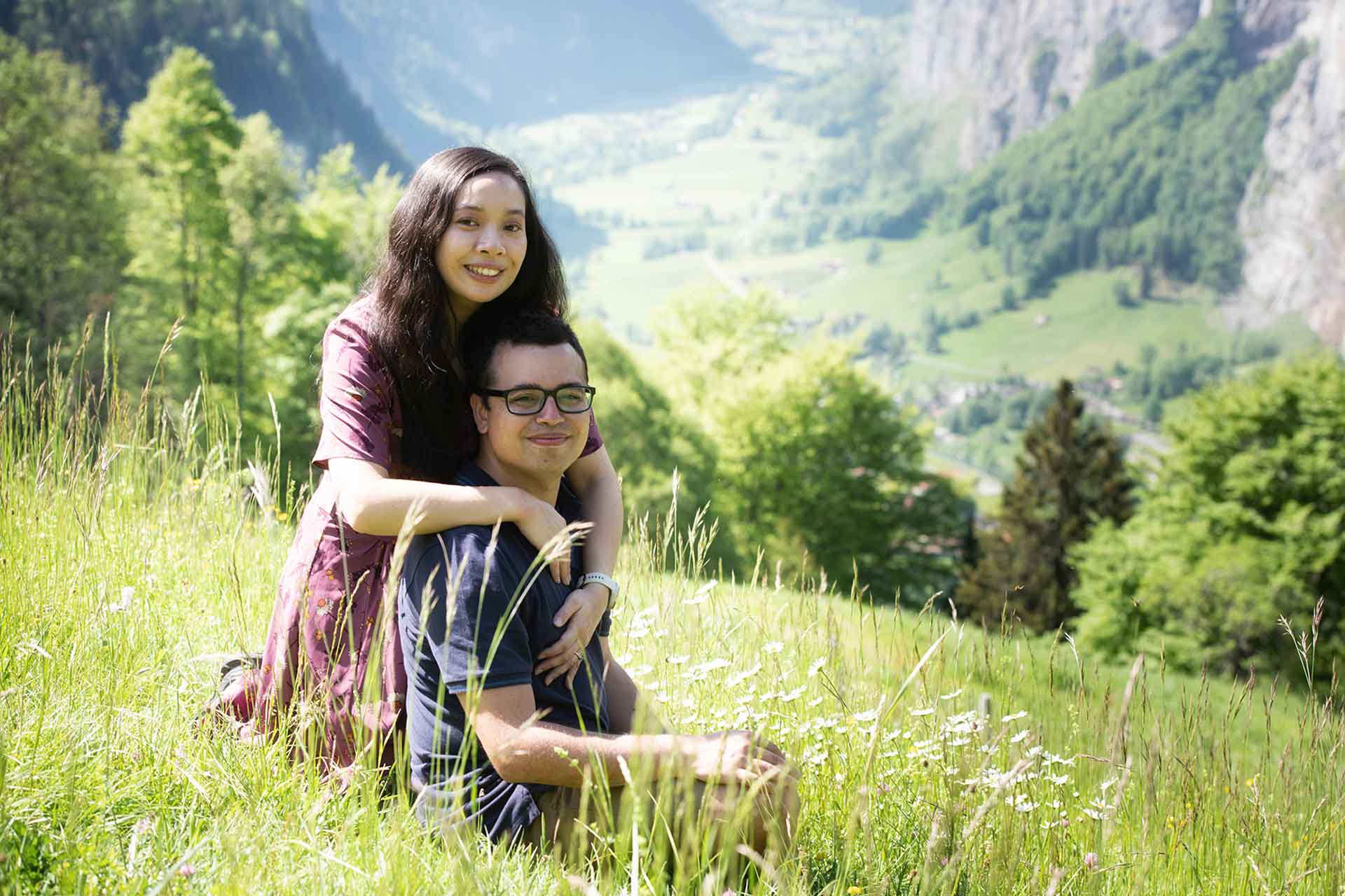 Couples photo shoot in Lauterbrunnen