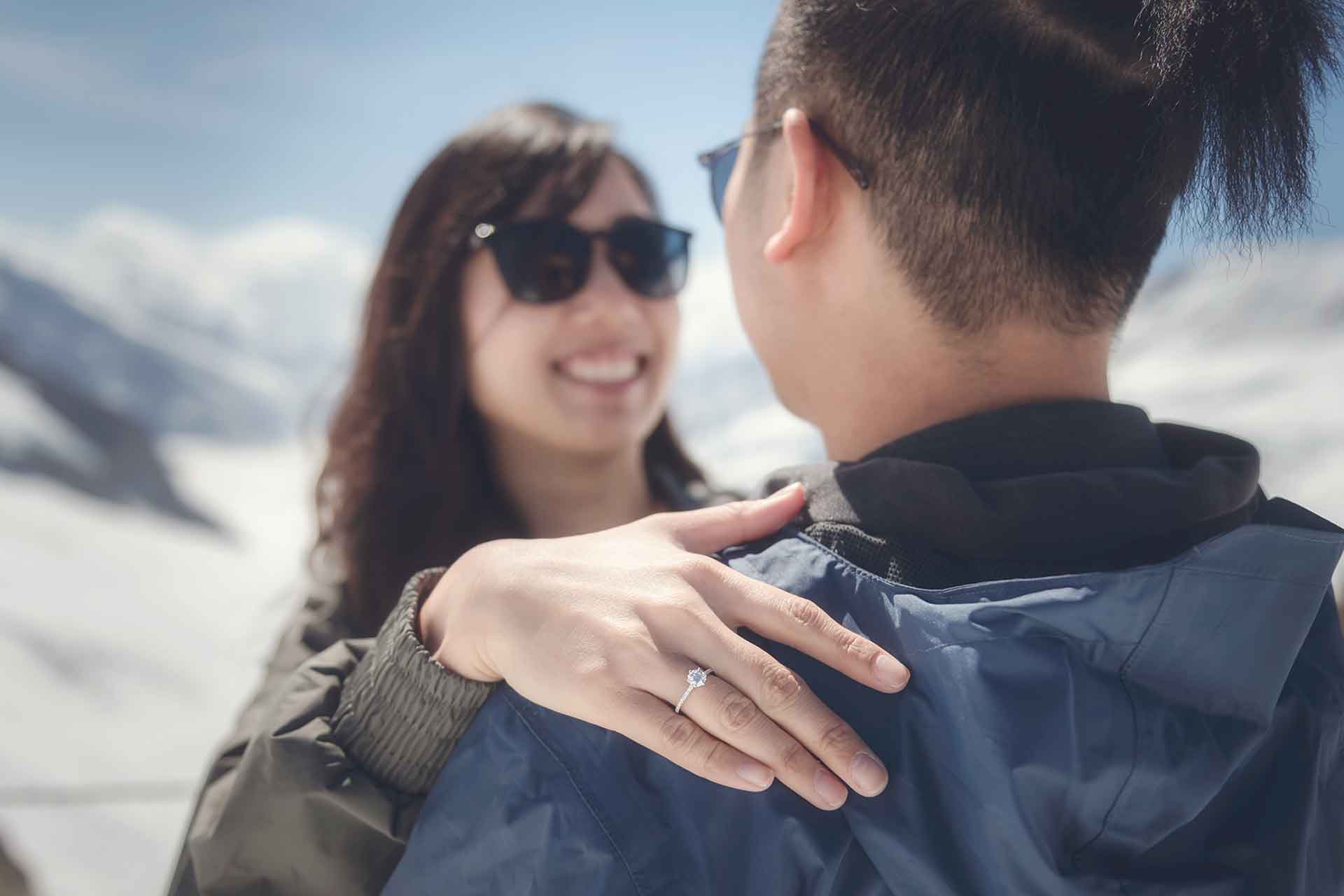 Surprise Engagement on the Jungfraujoch