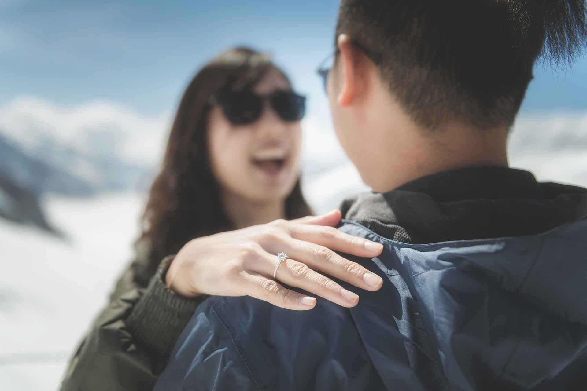 Surprise Engagement on the Jungfraujoch