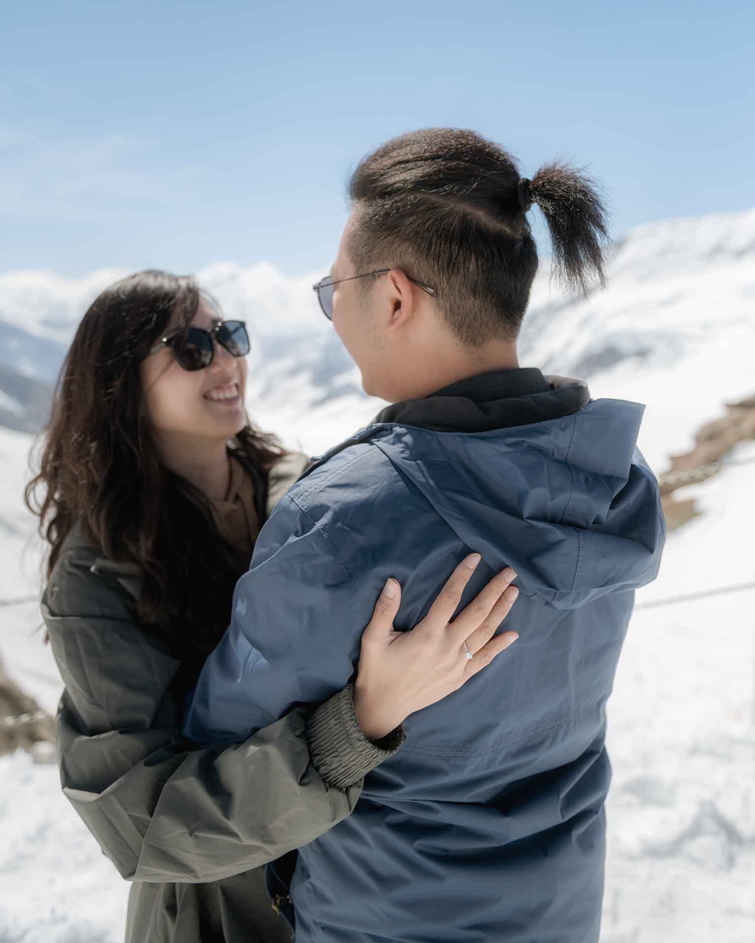 Surprise Engagement on the Jungfraujoch