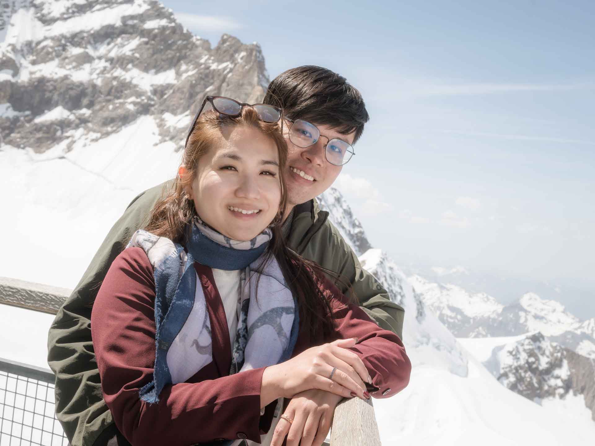 Surprise Engagement on the Jungfraujoch